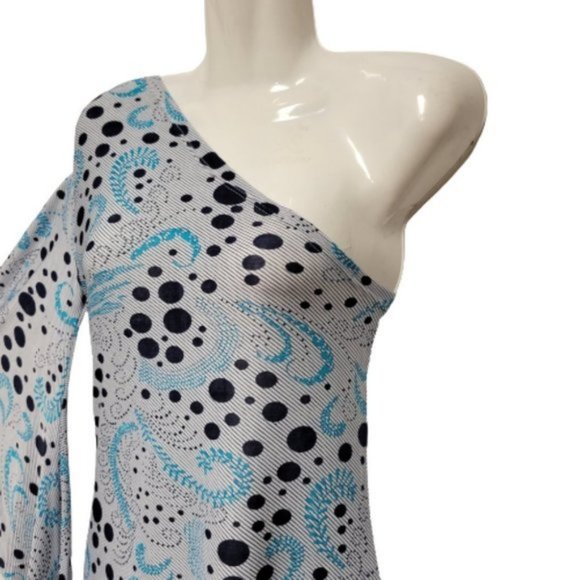 Sexy Maxi Dress Body Con Figure Hugging Long One Shoulder Dress   Size S/M - Picture 5 of 9